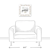 Be Grateful Fall Leaves Canvas Wall Art