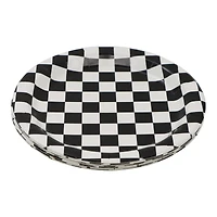 24 Packs: 10 ct. (240 total) 7" Black & White Checkered Snack Plates by Celebrate It™