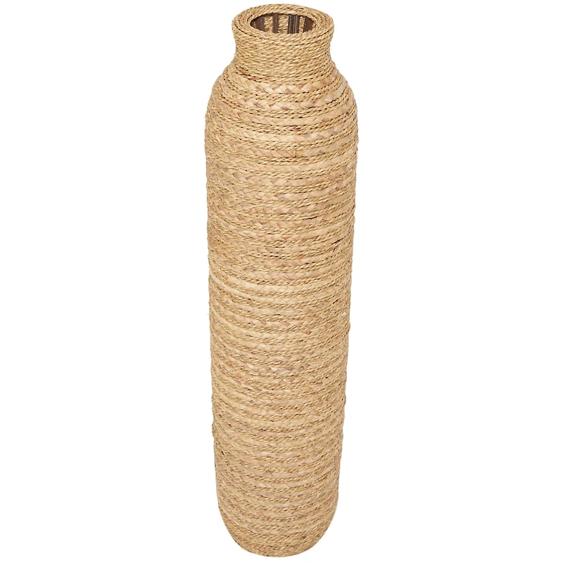 40" Brown Seagrass Handmade Vase