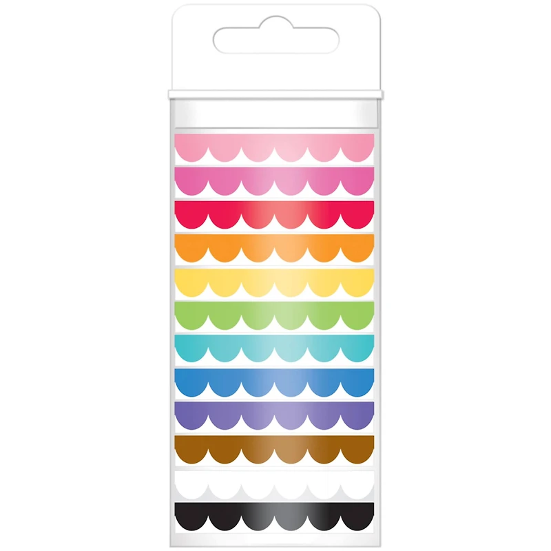Doodlebug Design Inc.™ Monochromatic Scalloped Washi Tape Set