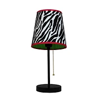 LimeLights 15.5" Funky Zebra Print Table Lamp