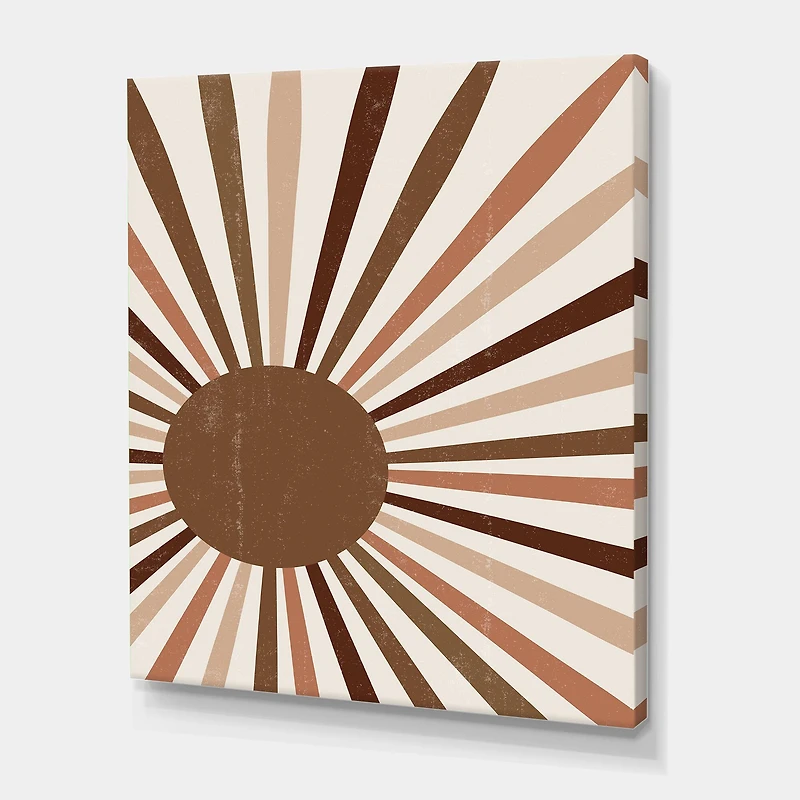 Designart - Minimalist Bright Shining Terracotta Sun Rays