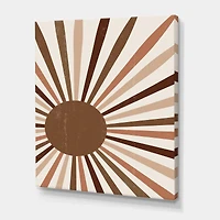 Designart - Minimalist Bright Shining Terracotta Sun Rays