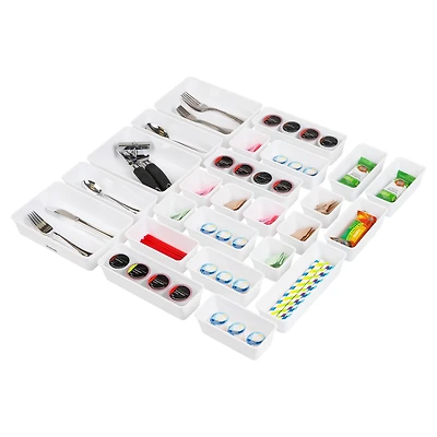 Mind Reader 25-Piece Drawer Organizer Set, Storage Trays