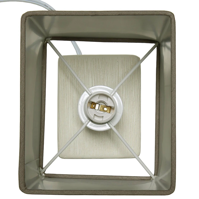 11.8" Simple Designs Stone Table Lamp