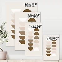 Designart - Abstract Sun & Moon Geometrics In Terracotta II