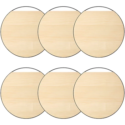 6 Pack: 16" Round Plaque with Metal Frame by Make Market®