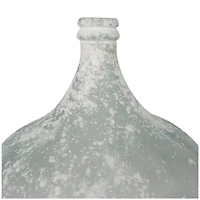 22" Frosted Clear Spanish Bottle Recycled Glass Vase