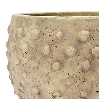 Hello Honey® 7'' Distressed Finish Sandstone Hobnail Planter