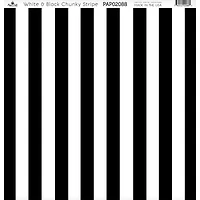 Paper Café White & Black Chunky Stripe 12" x 12" Cardstock, 15 Sheets