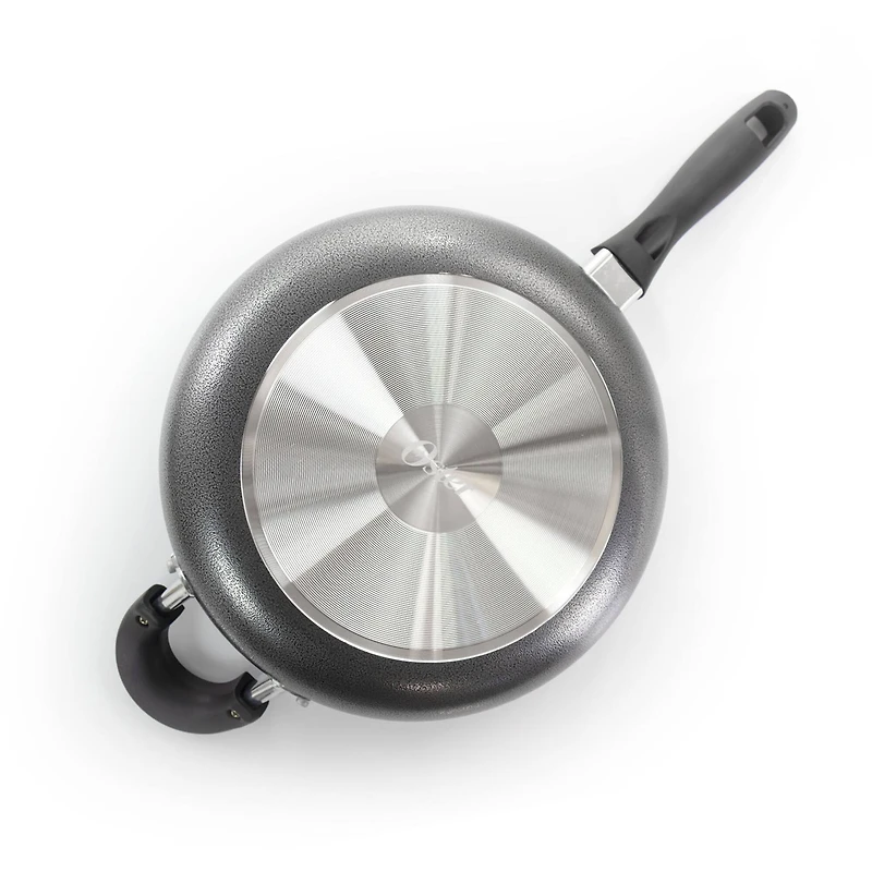 Oster Clairborne 10.25" Charcoal Gray Aluminum Sauté Pan with Lid