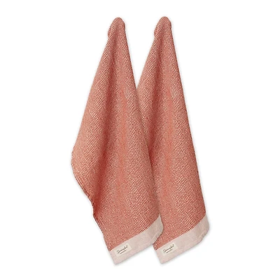 DII® Burnt Orange Washed Waffle Woven Dishtowels, 2ct.