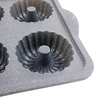 6-Cavity Metal Reinforced Silicone Mini Fluted Cake Pan by Celebrate It®