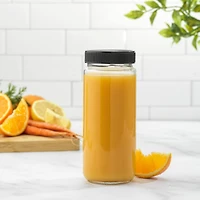 JoyJolt® 16oz. Reusable Glass Juice Bottles with Lids