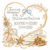 Imaginating Seaside Wedding Record Counted Cross Stitch Kit