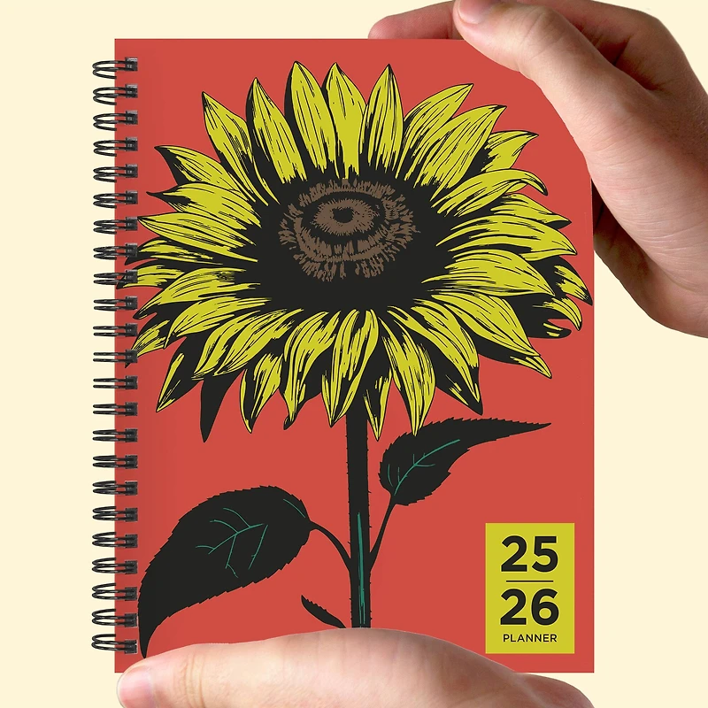 TF Publishing 2025-2026 Andy's Sunflower Medium Weekly/Monthly Planner
