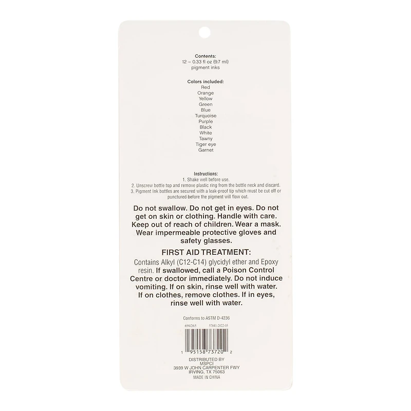 Bold Resin Pigment Ink Set by Craft Smart®