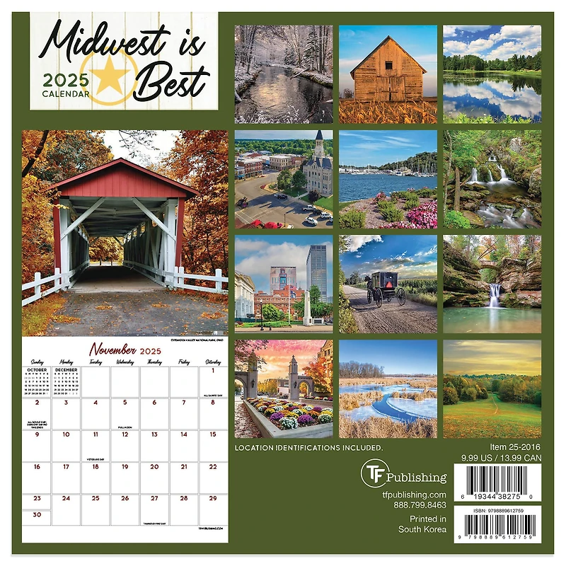 TF Publishing 2025 Midwest Is Best Mini Calendar