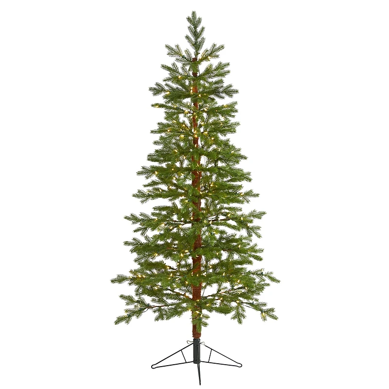6.5ft. Pre-Lit Fairbanks Fir Artificial Christmas Tree, Clear LED Lights