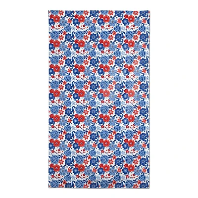 Red White and Blue Florals Tablecloth