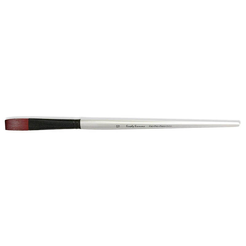 Simply Simmons Extra-Firm Synthetic Long Handle Flat Brush