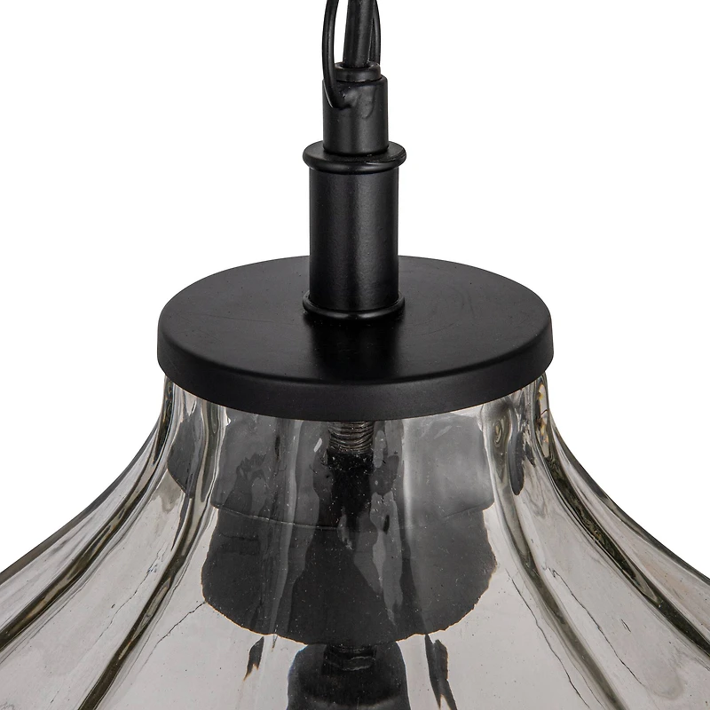 Hello Honey® Matte Black Oversized Geometric Glass Ceiling Light