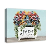 Floral Bathtub Canvas Wall Art