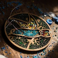 Wonderland Crafts 5.5" Bird Bead Organizer With Transparent Cover