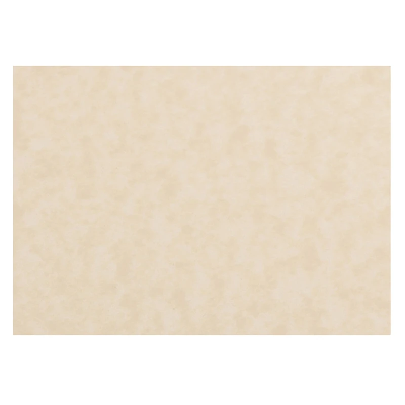 JAM Paper Natural 3.5" x 4.87" Blank Flat Parchment Note Cards, 50ct.