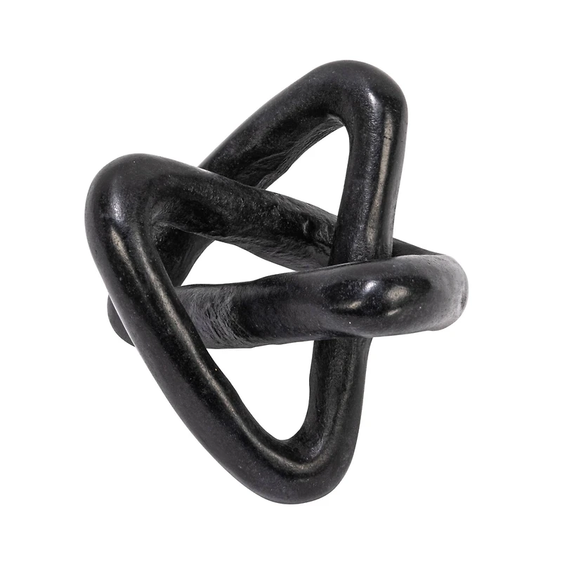 Hello Honey® 3.5" Black Modern Decorative Marble Link Knot