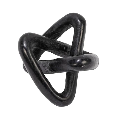 Hello Honey® 3.5" Black Modern Decorative Marble Link Knot