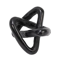 Hello Honey® 3.5" Black Modern Decorative Marble Link Knot