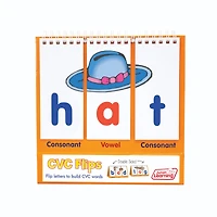 Junior Learning® Consonant-Vowel-Consonant Educational Flip Card Set