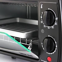 Better Chef 9L Black with Stainless Steel Front Toaster Oven Broiler