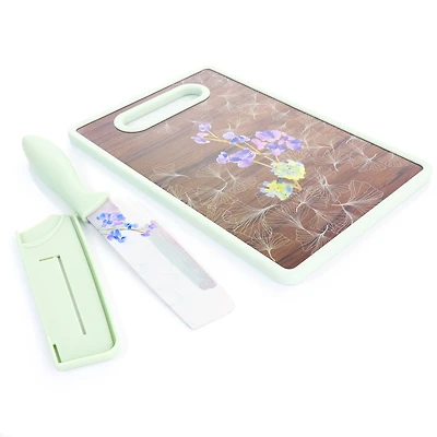 Gibson Elite® Lavender Cottage 3-Piece Knife Cutlery Set in Floral