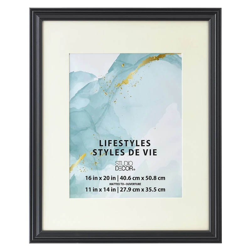 8 Pack: Black 11" x 14" Frame with Mat, Lifestyles™ by Studio Décor®