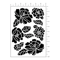 Fresh Cut Flower Plastic Stencils, 7" x 10" by Craft Smart®