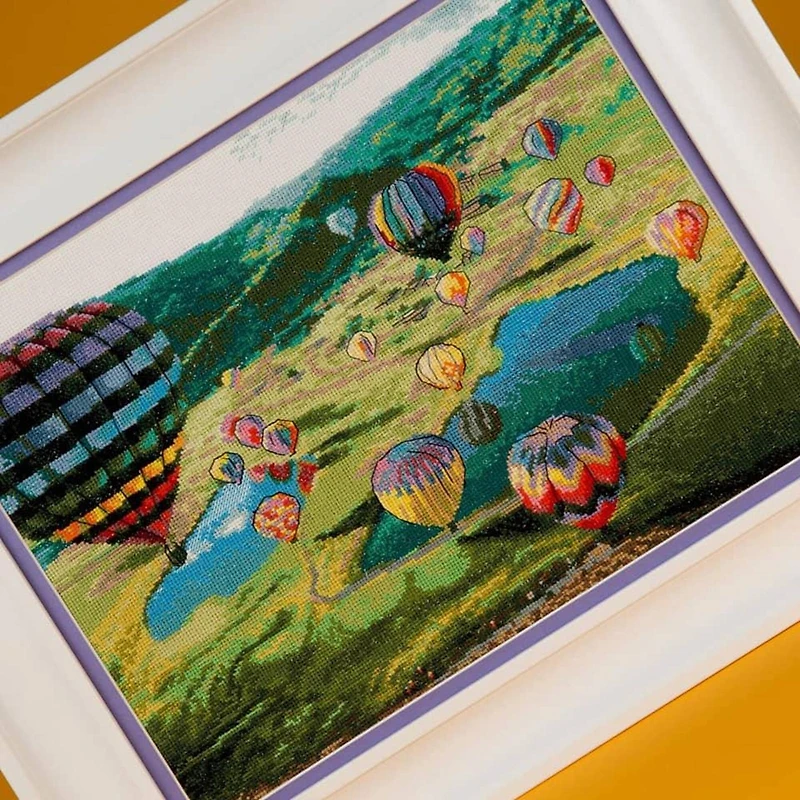 Charivna Mit Cross Stitch Kit Counted Cross Stitch Kit Balloons