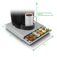 Mind Reader Gray Single Serve Coffee Station & Pod Capsule Storage