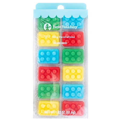 Sweet Tooth Fairy® Building Bricks Icing Decorations, 12ct.