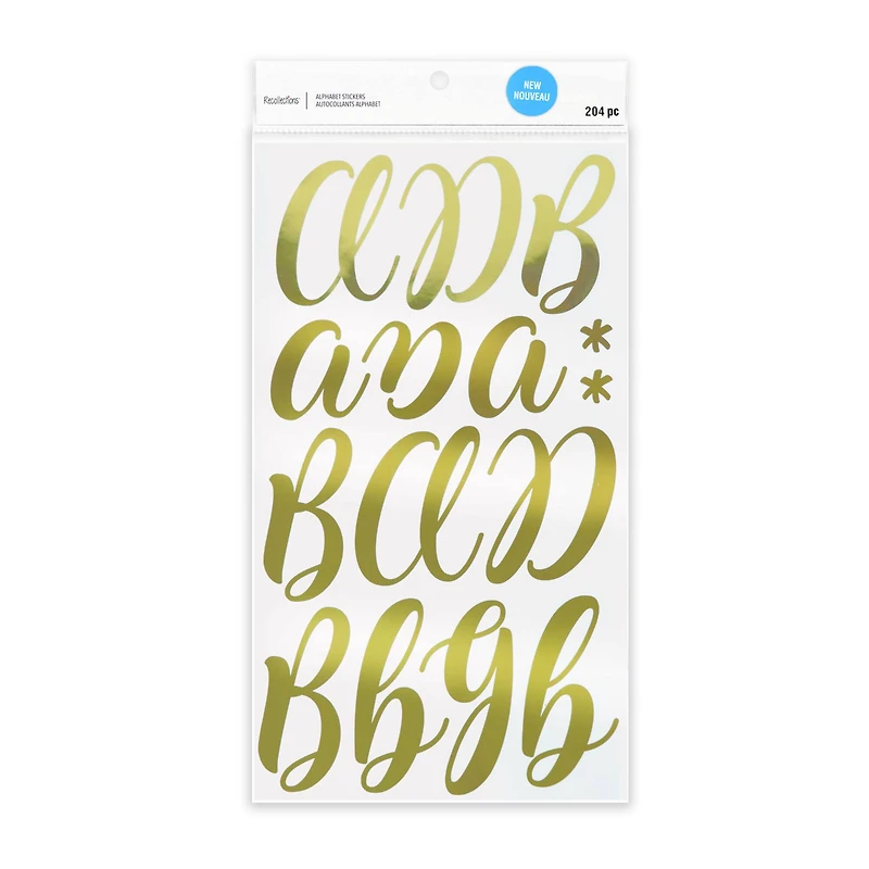 Gold Hand Letter Alphabet Stickers by Recollections™