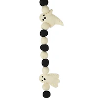 6ft. Black & White Felt Ghost & Pom Pom Garland by Ashland®