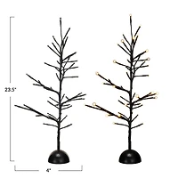 Hello Honey® 23.5" Tall Black Metal Tree with 48 LED Lights