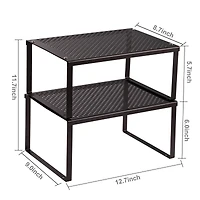 NEX™ Black Expandable Stackable Kitchen Counter Storage, 2ct.