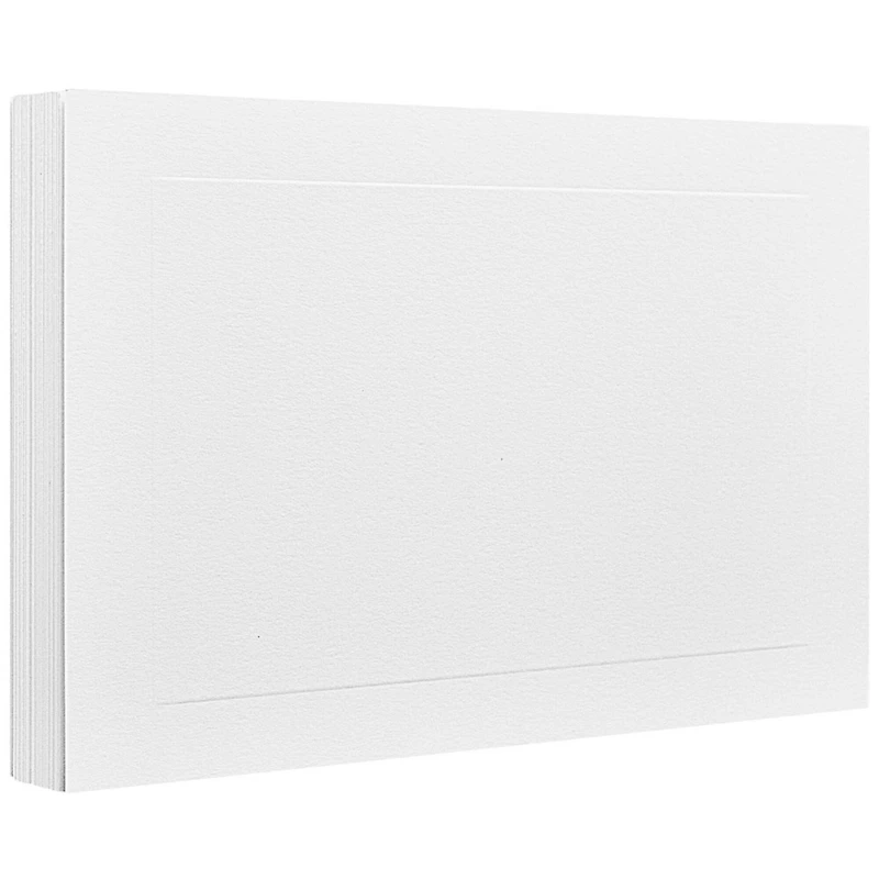 JAM Paper 5" x 7" White Panel Blank Flat Note Cards