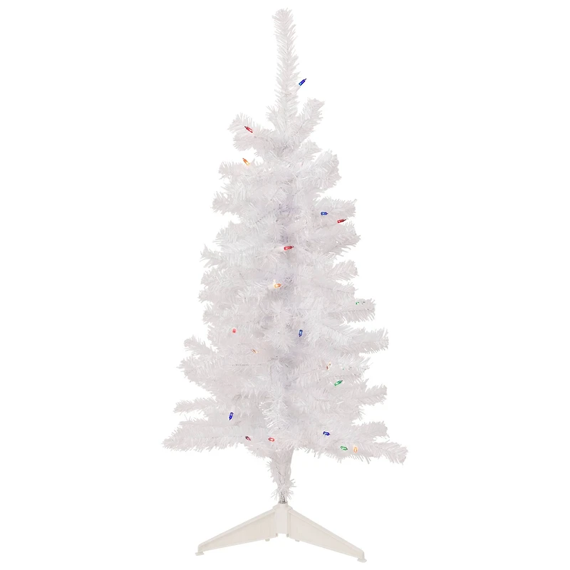 3ft. Pre-Lit Woodbury White Pine Slim Artificial Christmas Tree