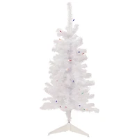 3ft. Pre-Lit Woodbury White Pine Slim Artificial Christmas Tree