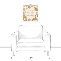 Give Thanks Everyday Teak Hanging Canvas
