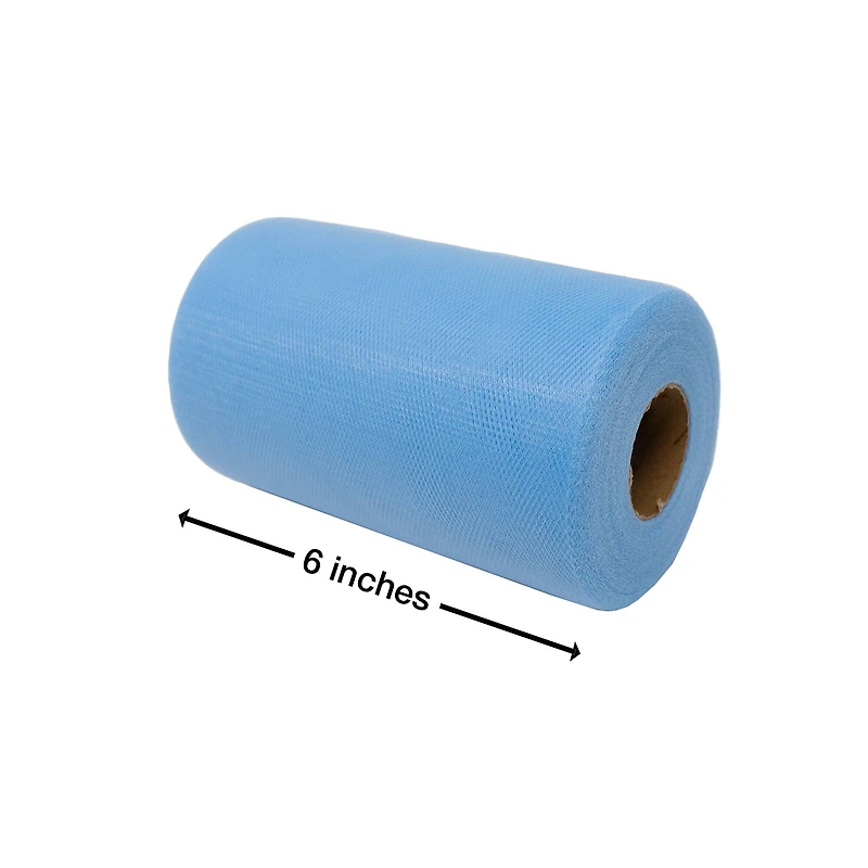 SINGER® Baby Blue Tulle Fabric Roll, 6" x 100yd.
