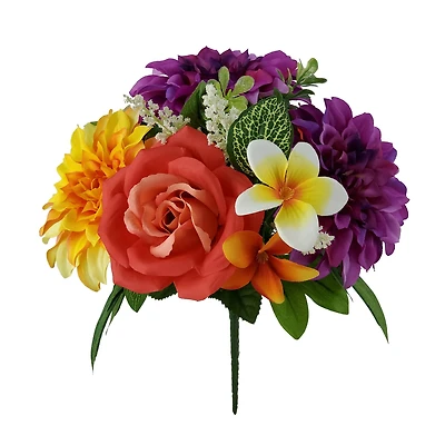 11.5" Purple Mixed Dahlia & Rose Bush by Ashland®